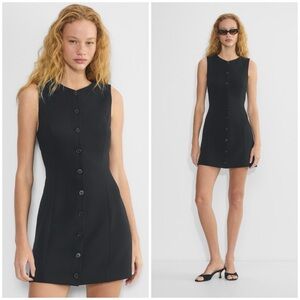 Aritzia Wilfred Regal Dress Crepette in Black Size 6